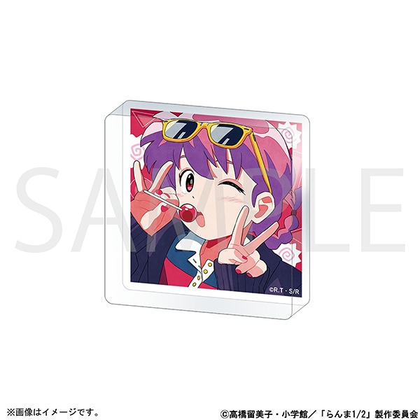 らんま1/2 ミニアクリルブロック／らんま　ジャケット風イラスト