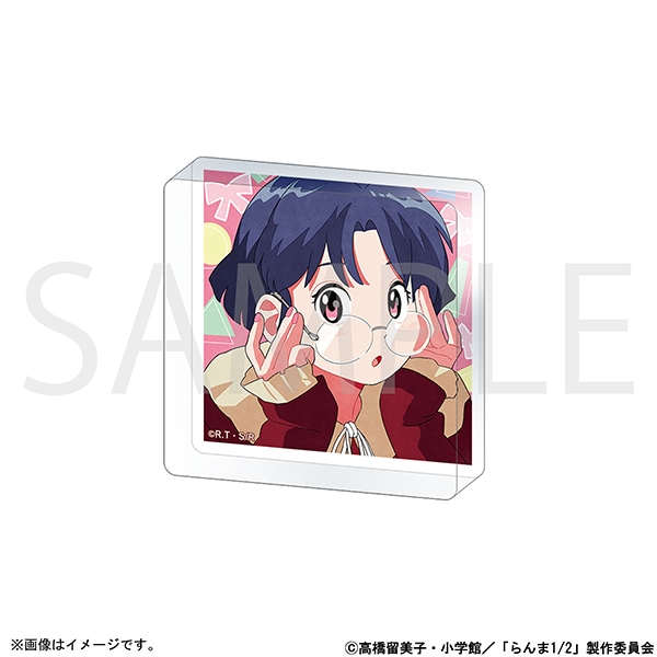 らんま1/2 ミニアクリルブロック／あかね　ジャケット風イラスト