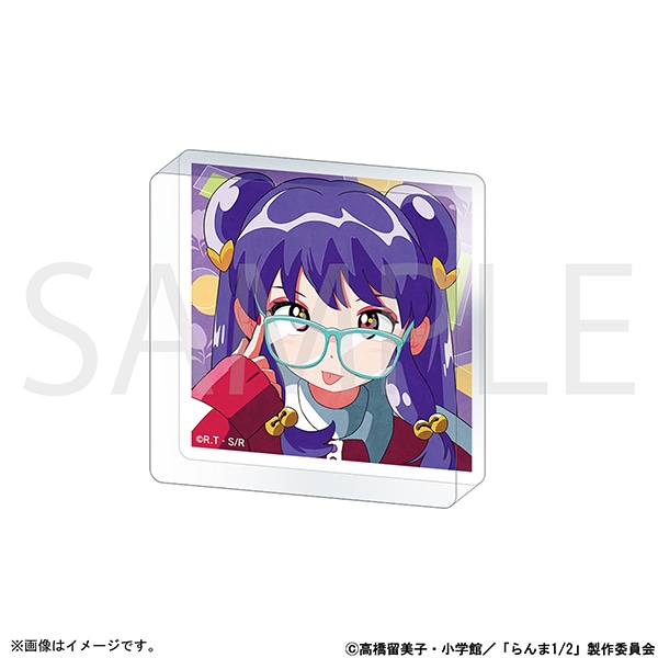 らんま1/2 ミニアクリルブロック／シャンプー　ジャケット風イラスト