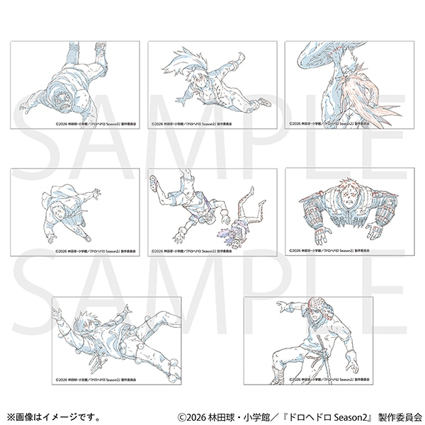 アニメ『ドロヘドロ Season2』　KV原画スクエア缶バッジ　コンプリートBOX